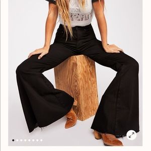 Free People - Super High-Rise Lace-Up Flare Jeans